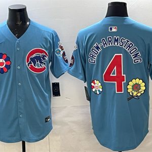 Chicago Cubs #4 Pete Crow-Armstrong Blue 2025 Tokyo Series 2nd Alternate Limited Stitched Jersey