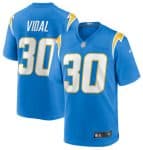 Los Angeles Chargers #30 Kimani Vidal Blue 2025 Stitched Game Jersey