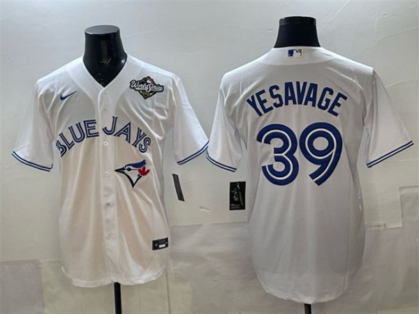 Toronto Blue Jays #39 Trey Yesavage White 2025 World Series Home Cool Base Stitched Jersey
