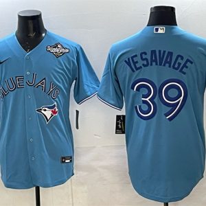 Toronto Blue Jays #39 Trey Yesavage Blue 2025 World Series Home Cool Base Stitched Jersey