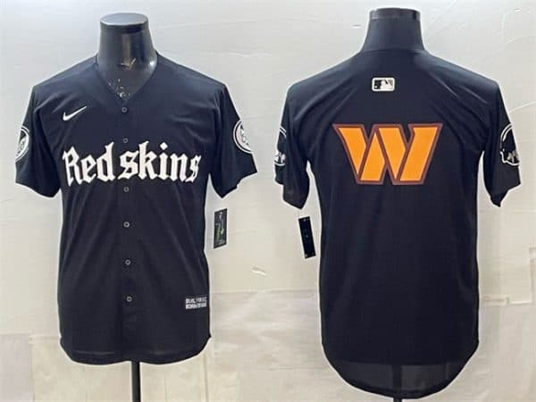 Washington Commanders Team Big Logo Black 'Gothic Capitol Shadows Edition' Limited Stitched Jersey