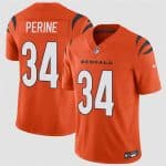 Cincinnati Bengals #34 Samaje Perine Orange 2025 F.U.S.E. Vapor Untouchable Limited Stitched Jersey