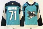 San Jose Sharks #71 Macklin Celebrini Teal 2025 Alternate Stitched Jersey