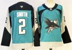 San Jose Sharks #2 Will Smith Teal 2025 Alternate Stitched Jersey