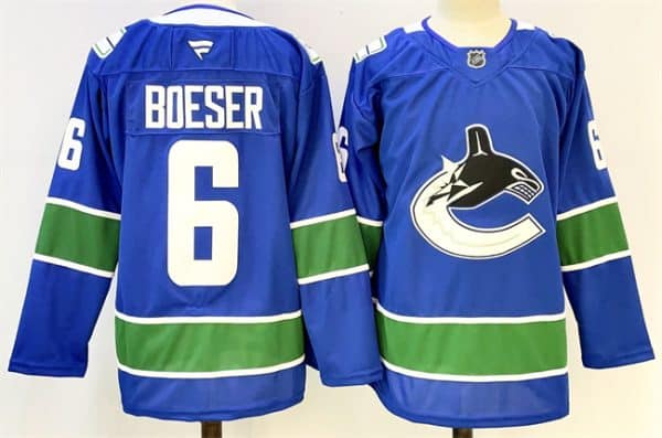 Vancouver Canucks #6 Brock Boeser Royal 2024-25 Home Stitched Jersey
