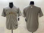 Milwaukee Brewers Blank Gray Home Limited Stitched Jersey