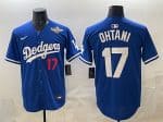 Los Angeles Dodgers #17 Shohei Ohtani Royal 2025 World Series Limited Stitched Jersey