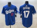 Los Angeles Dodgers #17 Shohei Ohtani Royal Limited Stitched Jersey