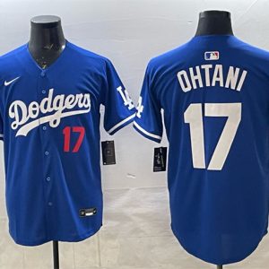 Los Angeles Dodgers #17 Shohei Ohtani Royal Limited Stitched Jersey