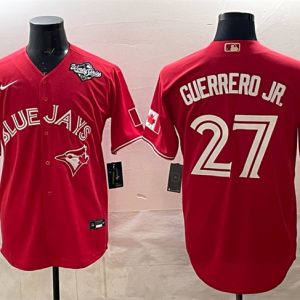 Toronto Blue Jays #27 Vladimir Guerrero Jr. Red 2025 World Series Cool Base Stitched Jersey