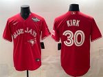 Toronto Blue Jays #30 Alejandro Kirk Red 2025 World Series Cool Base Stitched Jersey