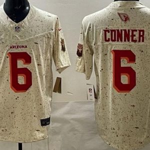Arizona Cardinals #6 James Conner Limited Cream Rivalries FUSE Vapor Jersey