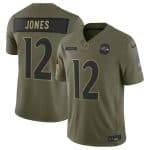 Baltimore Ravens #12 Jacoby Jones Olive 2025 Salute to Service Limited Stitched Jersey