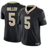 New Orleans Saints #5 Kendre Miller Black 2025 F.U.S.E Vapor Limited Stitched Jersey