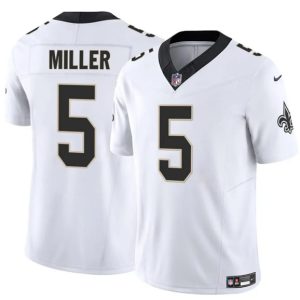 New Orleans Saints #5 Kendre Miller White 2025 F.U.S.E Vapor Limited Stitched Jersey