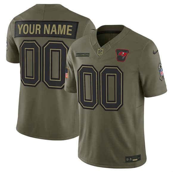 Tampa Bay Buccaneers Custom Olive 2025 F.U.S.E. Salute to Service Limited Stitched Jersey