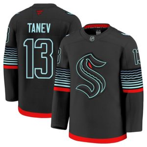 Seattle Kraken #13 Brandon Tanev Black Alternate Stitched Jersey