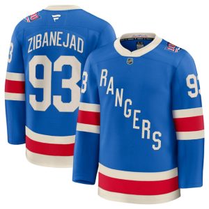 New York Rangers #93 Mika Zibanejad Blue Centennial Stitched Jersey
