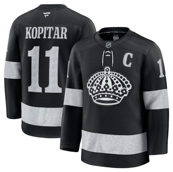 Los Angeles Kings #11 Anze Kopitar Black Alternate Stitched Jersey
