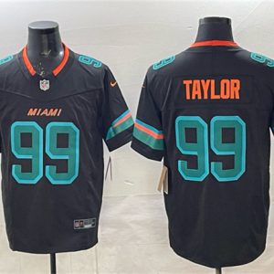 Miami Dolphins #99 Jason Taylor Black 2025 F.U.S.E. ¡°Rivalries¡± Vapor Limited Stitched Jersey