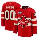 Canada Custom Red 2025 4 Nations Face-Off Premium Stitched Jersey
