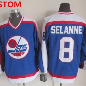 Winnipeg Jets Custom 1979-80 Blue CCM Vintage Throwback Jersey