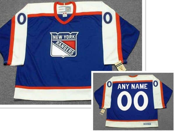 NEW YORK RANGERS 1970's Away CCM Throwback Jersey Customized Any Name & Number