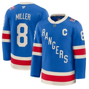 New York Rangers #8 JT Miller Blue Centennial With C Patch Stitched Jersey