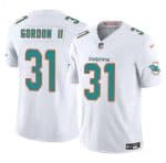Miami Dolphins #31 Ollie Gordon II White 2025 F.U.S.E. Vapor Limited Stitched Jersey