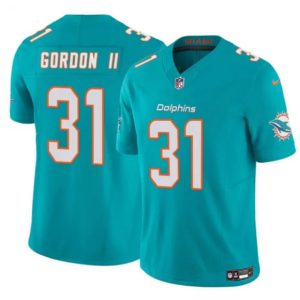Miami Dolphins #31 Ollie Gordon II Aqua 2025 F.U.S.E. Vapor Limited Stitched Jersey