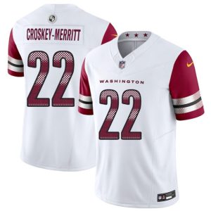 Washington Commanders #22 Jacory Croskey-Merritt White 2025 F.U.S.E. Vapor Limited Stitched Jersey