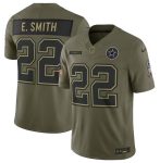 Dallas Cowboys #22 Emmitt Smith Olive 2025 Salute to Service Limited Stitched Jersey