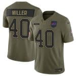 Buffalo Bills #40 Von Miller Olive 2025 Salute to Service Limited Stitched Jersey