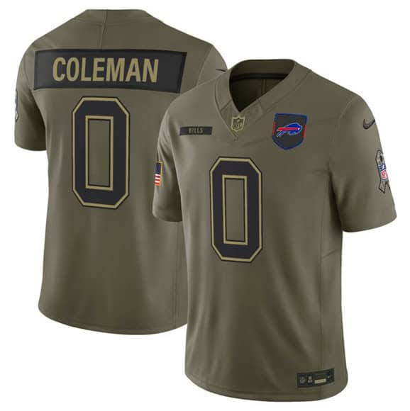 Buffalo Bills #0 Keon Coleman Olive 2025 Salute to Service Limited Stitched Jersey