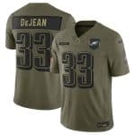 Philadelphia Eagles #33 Cooper DeJean Olive 2025 Salute to Service Limited Stitched Jersey