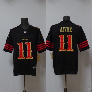 San Francisco 49ers #11 Brandon Aiyuk Black 2025 F.U.S.E. ¡°Rivalries¡± Vapor Limited Stitched Jersey