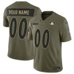 Pittsburgh Steelers Custom Olive 2025 F.U.S.E. Salute to Service Limited Stitched Jersey