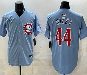 Chicago Cubs #44 Anthony Rizzo Baby Blue Limited Jersey