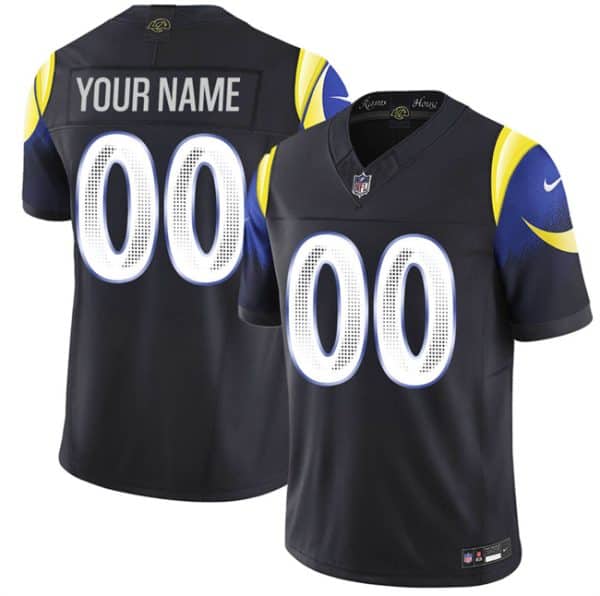 Los Angeles Rams Custom Midnight Blue 2025 F.U.S.E. ¡°Rivalries¡± Vapor Limited Stitched Jersey