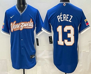 Venezuela #13 Salvador Perez Blue 2026 World Classic Cool Base Jersey