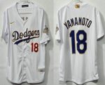 Los Angeles Dodgers #18 Yoshinobu Yamamoto White 2026 Gold Collection Limited Jersey