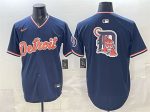 Detroit Tigers Team Big Logo Navy 2026 Alternate Vapor Premier Limited Stitched Jersey