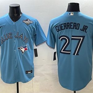 Toronto Blue Jays #27 Vladimir Guerrero Jr. Blue 2025 World Series Cool Base Stitched Jersey