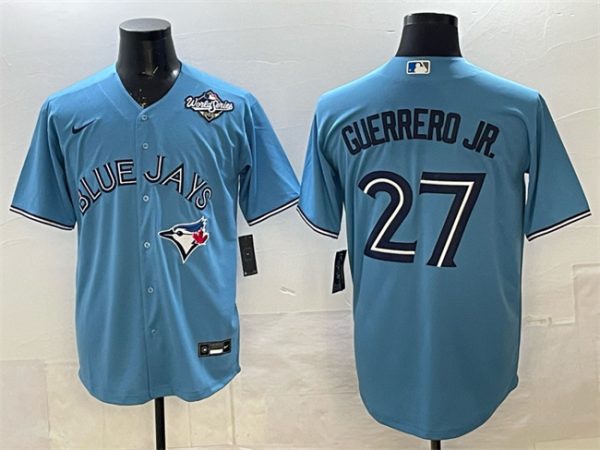 Toronto Blue Jays #27 Vladimir Guerrero Jr. Blue 2025 World Series Cool Base Stitched Jersey