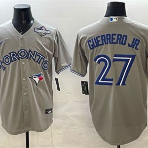 Toronto Blue Jays #27 Vladimir Guerrero Jr. Gray 2025 World Series Cool Base Stitched Jersey