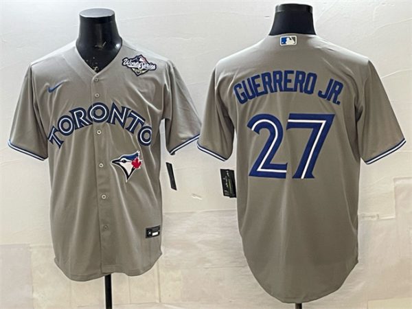 Toronto Blue Jays #27 Vladimir Guerrero Jr. Gray 2025 World Series Cool Base Stitched Jersey
