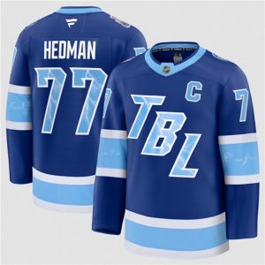 Tampa Bay Lightning #77 Victor Hedman Blue 2026 Stadium Series Stitched Jersey