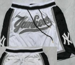 New York Yankees White Just Don Shorts
