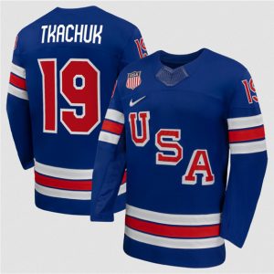 USA #19 Matthew Tkachuk Royal 2026 Stitched Jersey