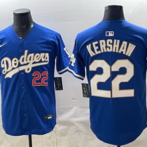 Los Angeles Dodgers #22 Clayton Kershaw Royal Limited Stitched Jersey